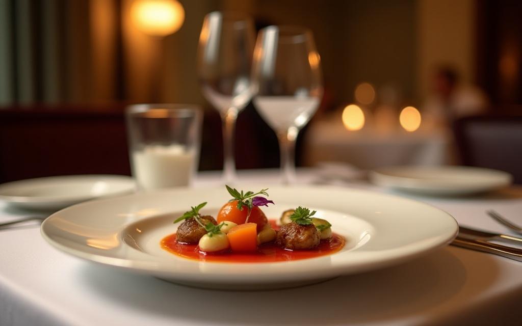 Gourmet dining experience at Michelin-starred restaurant