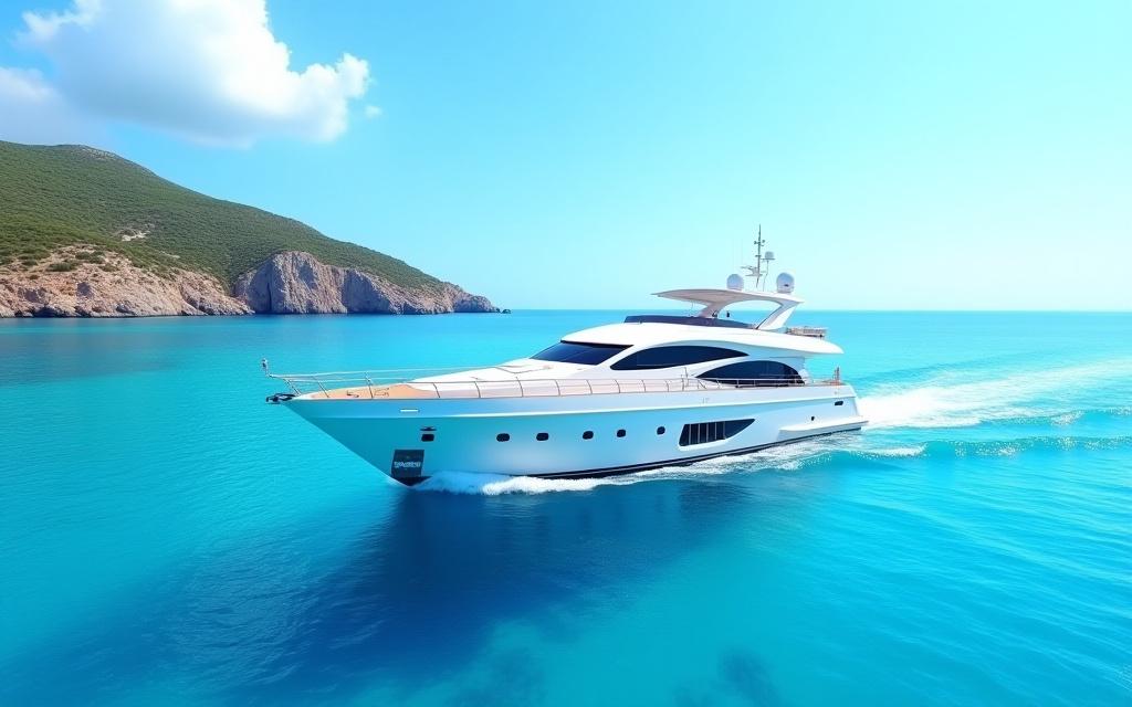 Private yacht charter on Mediterranean waters